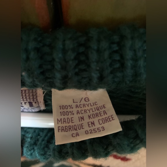 Monument  Vintage knit Sweater Crewneck Knitwear men’s 100% acrylic Large - Picture 7 of 8